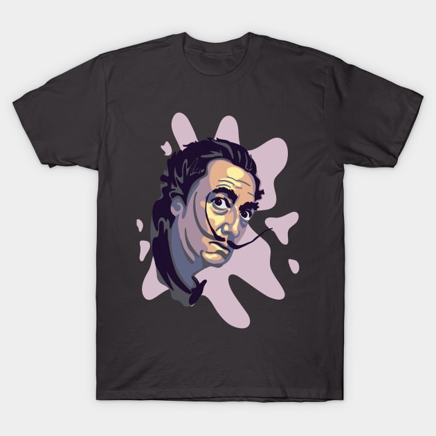 Salvador Dali Portrait T-Shirt by Slightly Unhinged